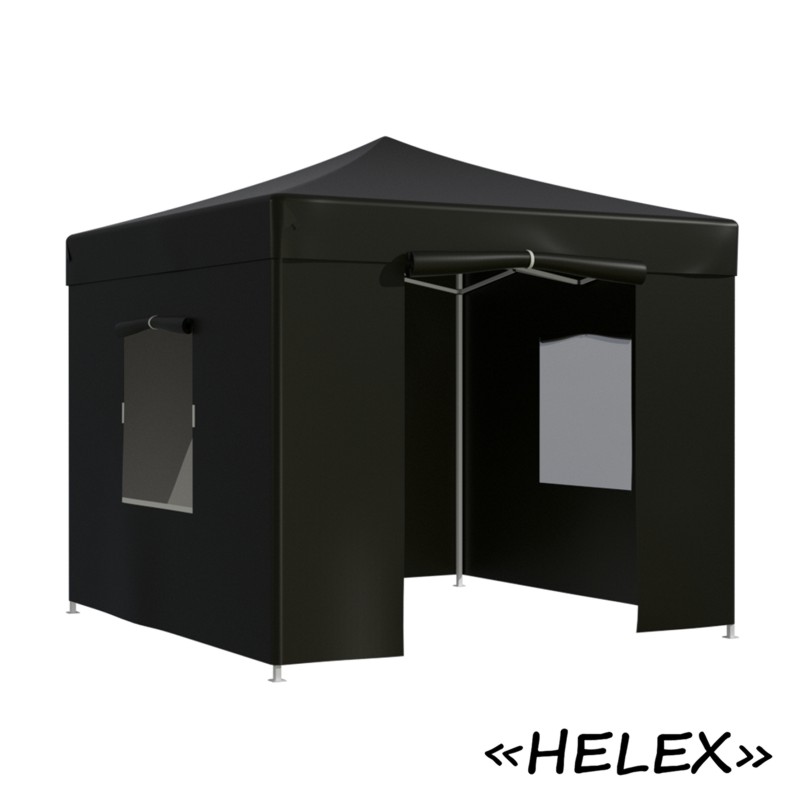 Тент-шатер быстросборный Helex 4332 3x3х3м, чёрный (полиэстер)