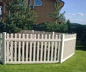 Пластиковый забор - штакетник ПВХ "Прямой" (высота 140 см) цвет белый